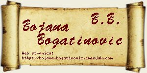Bojana Bogatinović vizit kartica
